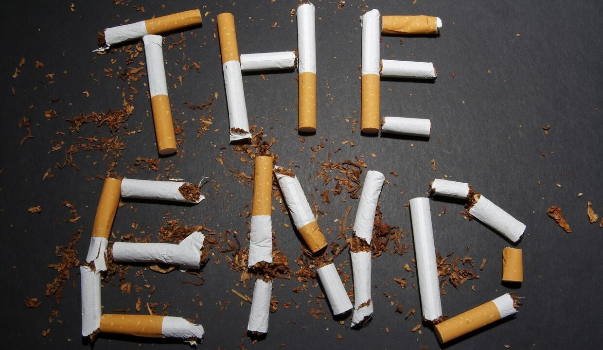 σπασμένα τσιγάρα και αλλαγές στο σώμα με τη διακοπή του καπνίσματος